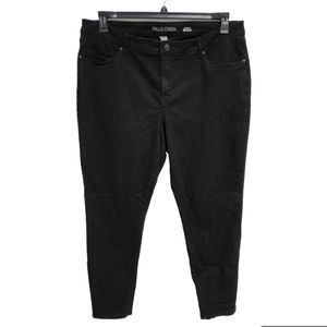 NWOT Falls Creek women's skinny stretch black denim jeans size 22W